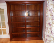 Bookcase made from reclaimed mahogany